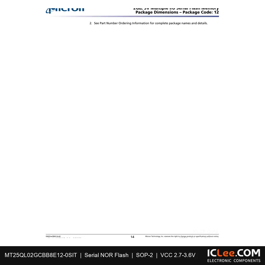 MT25QL02GCBB8E12-0SIT Micron 0.25GB (2Gbit) FLASH-NOR 24-TBGA package outline drawing